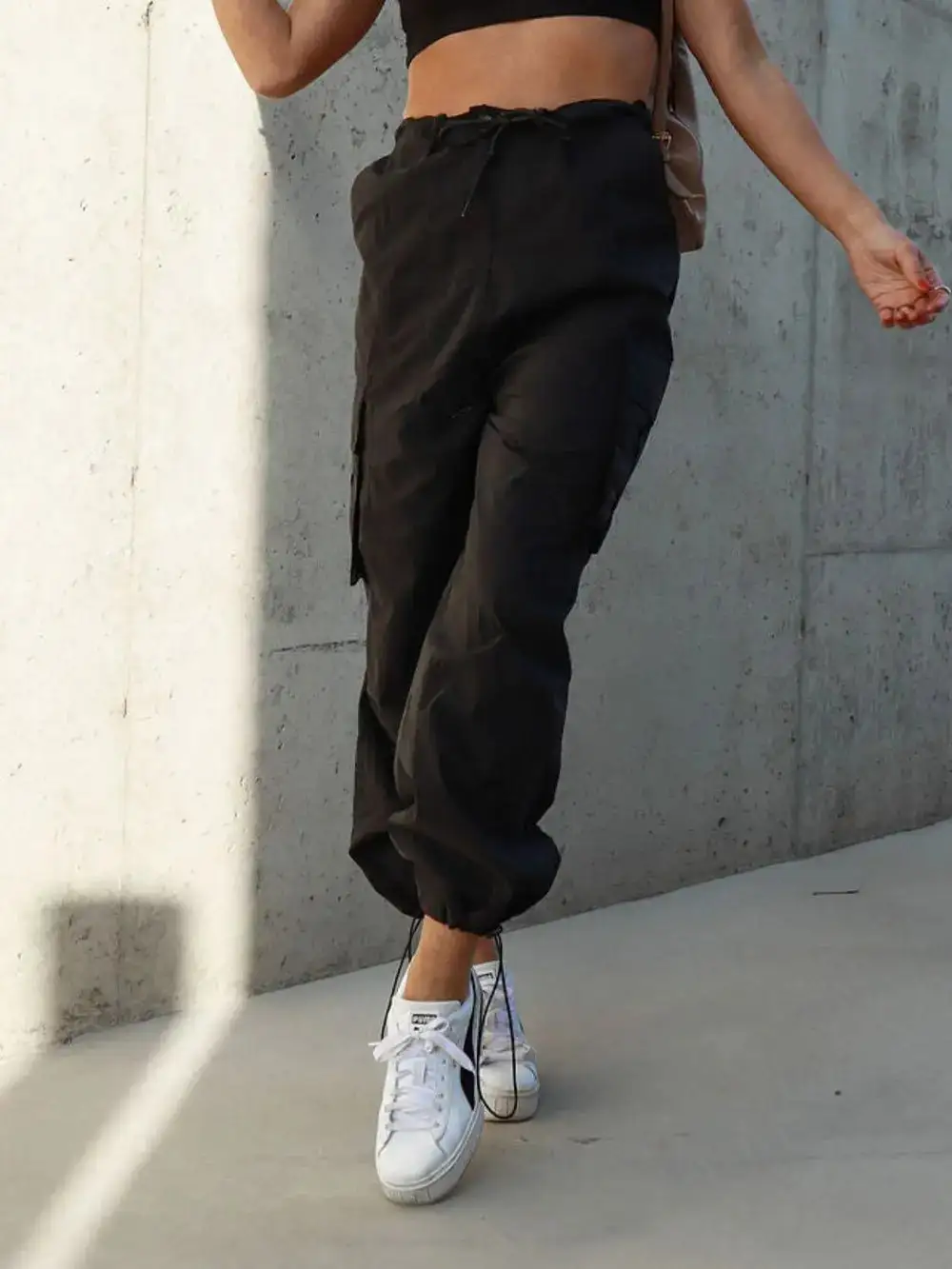 Drawstring Pocket Detail Pants