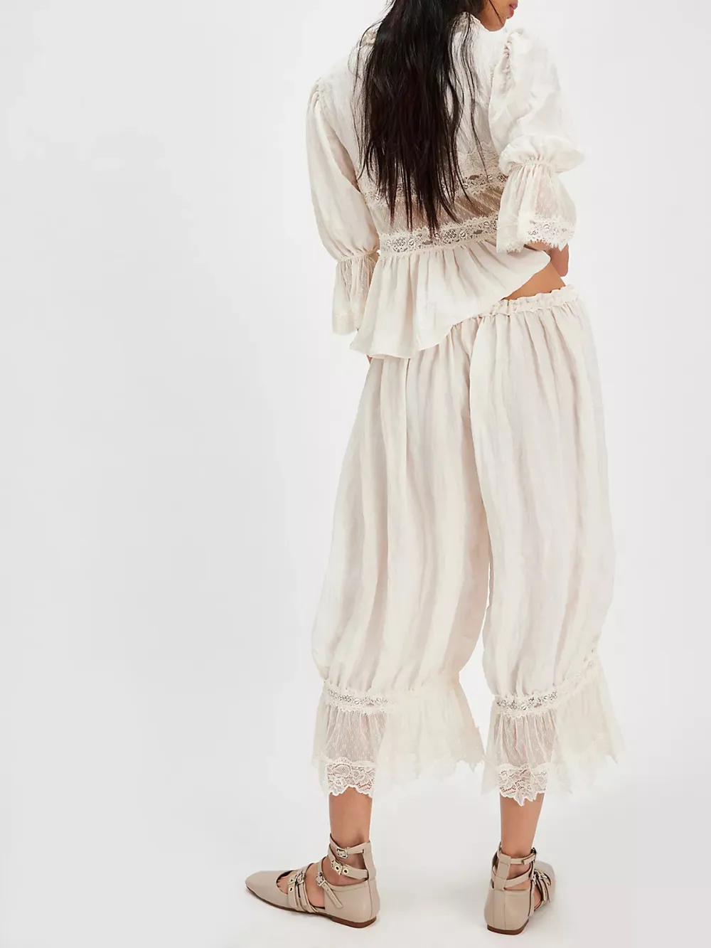 Casual Style Young Bloomer Pants Ivory