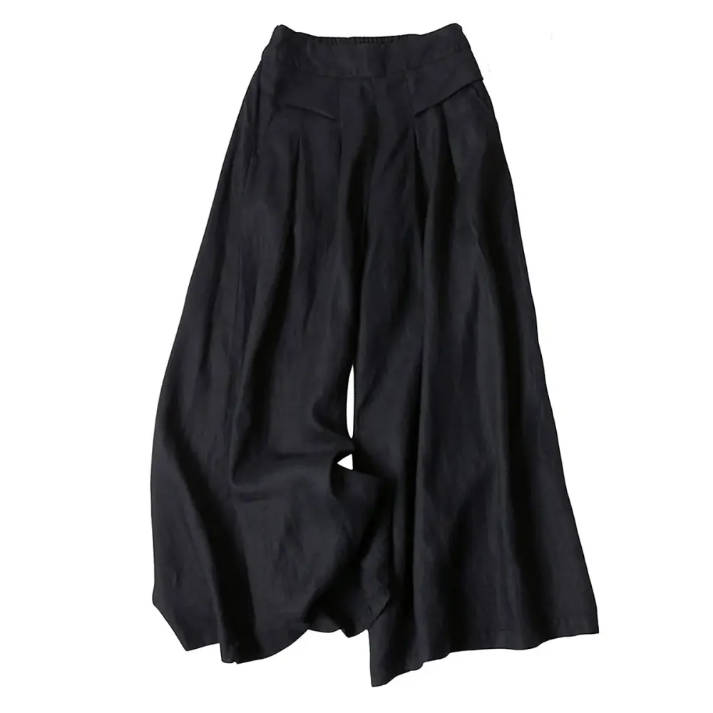 Women's Cotton-Linen Wide-Leg Pants