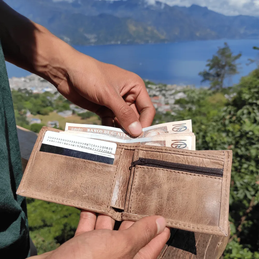 Coin Pocket Leather Wallet