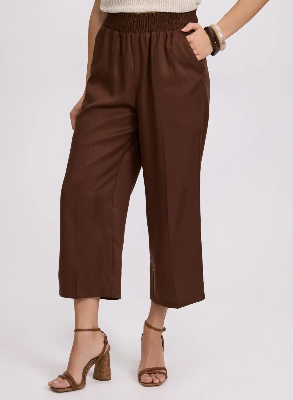 Floral Denim Wide-Leg Pants