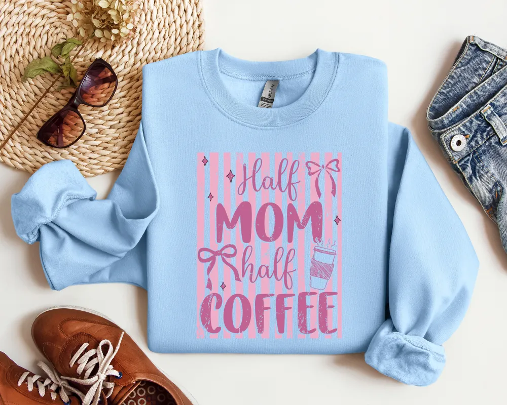 Mom Coffee Graphic Crewneck Sweatshirt