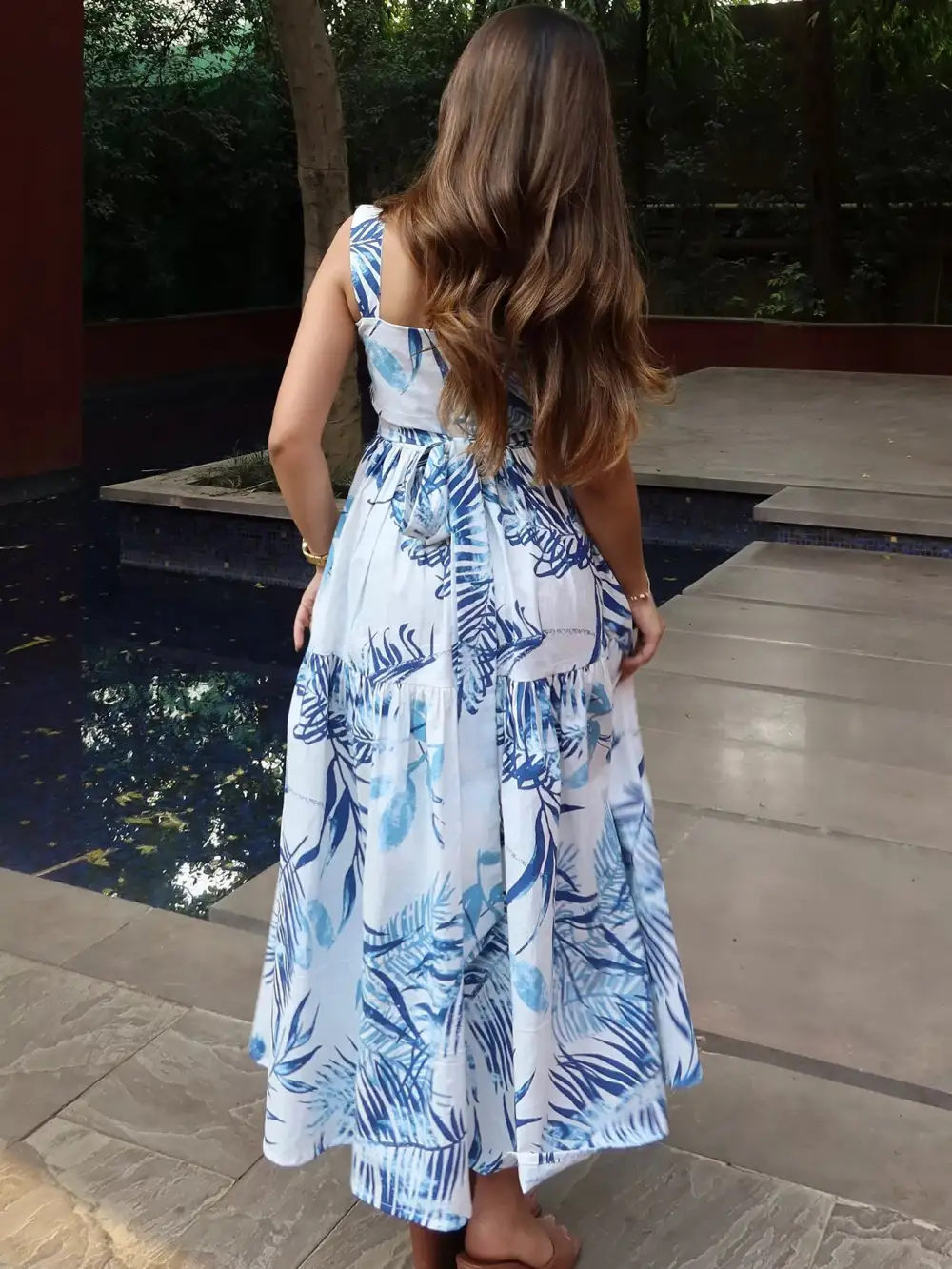 Printed Tiered Maxi Dress