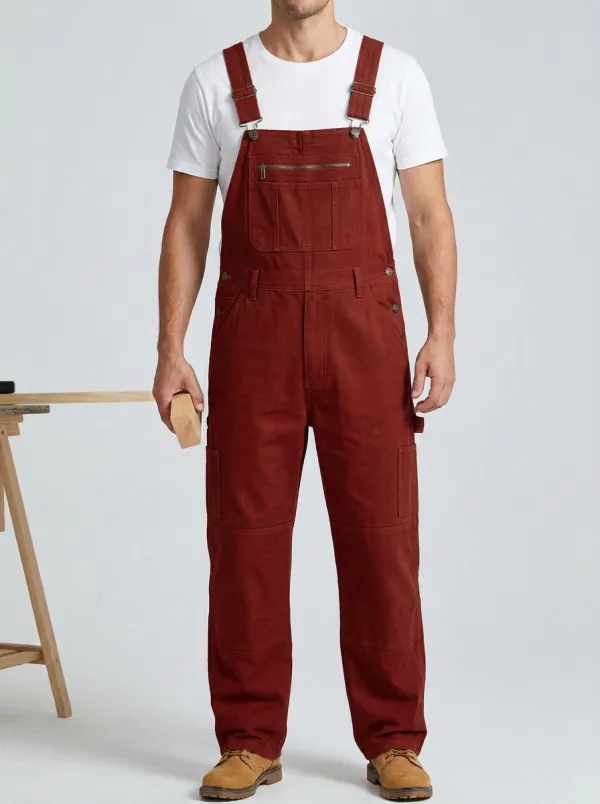 Men's Modern Multi-Pocket Bib Work Overalls