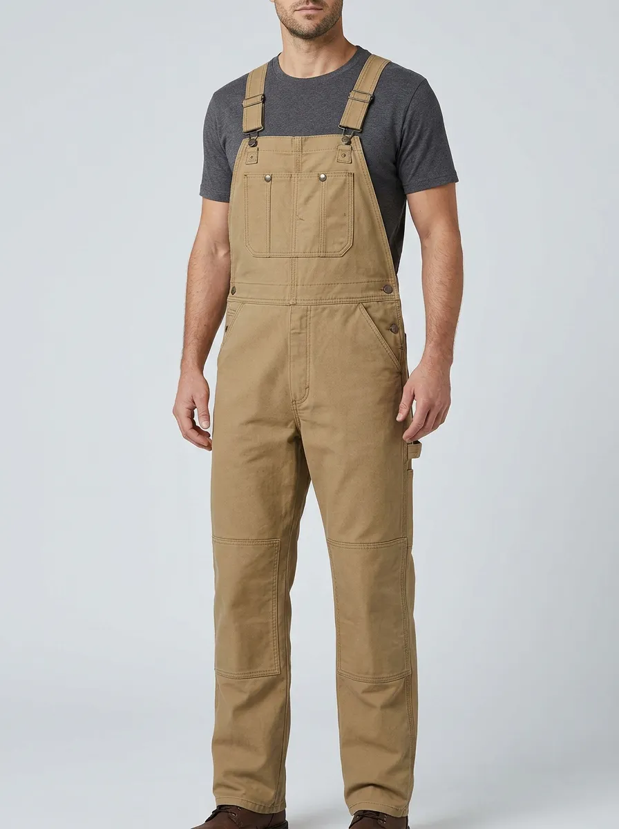 Men's Modern Canvas Bib Work Overalls