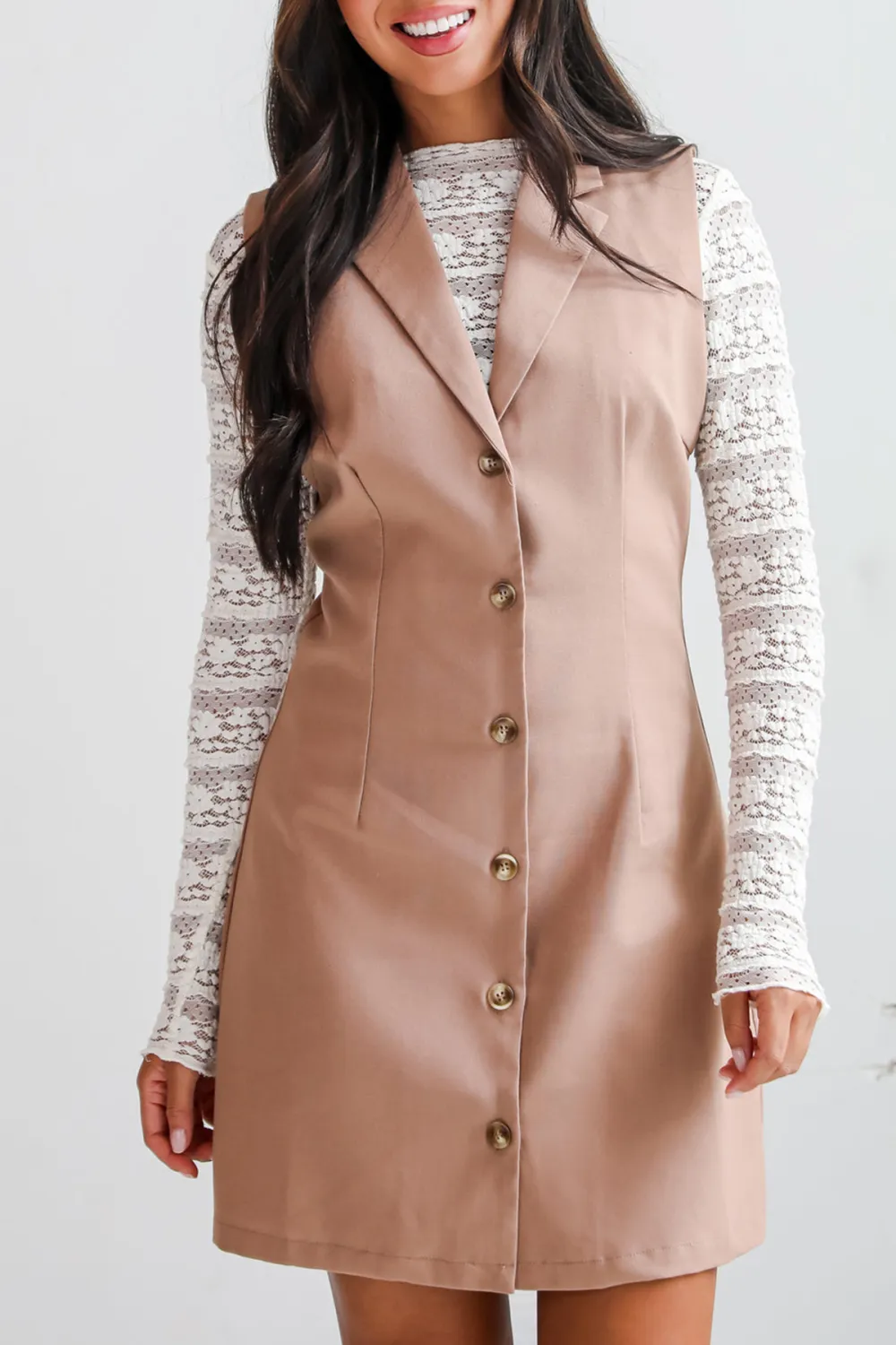 Bold Moves Sleeveless Blazer Mini Dress