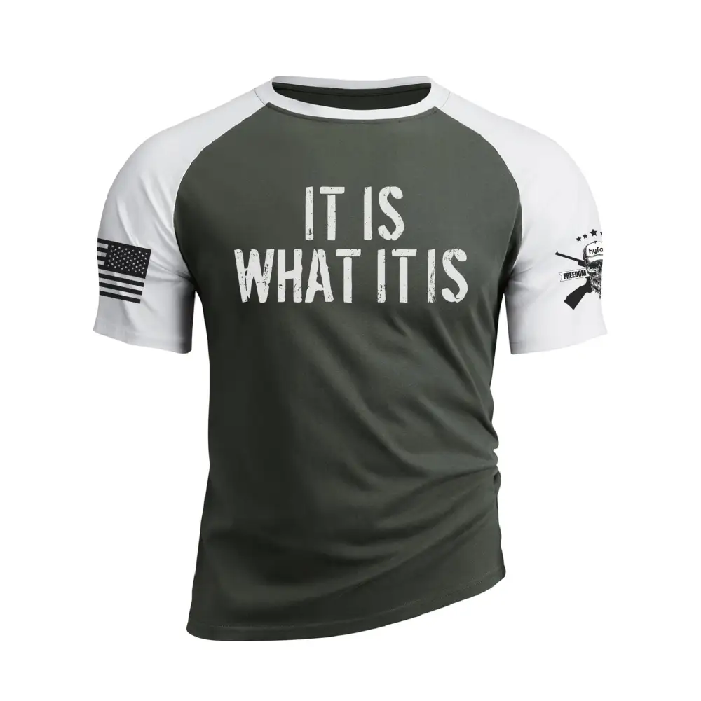 IT IS WHAT IT IS RAGLAN GRAPHIC TEE
