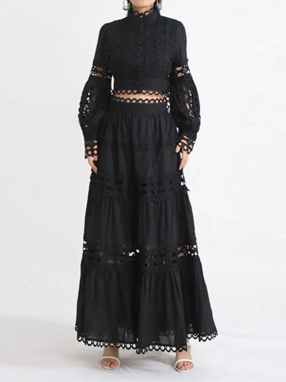 Sharp Button Front Long Sleeve Coordinated Set
