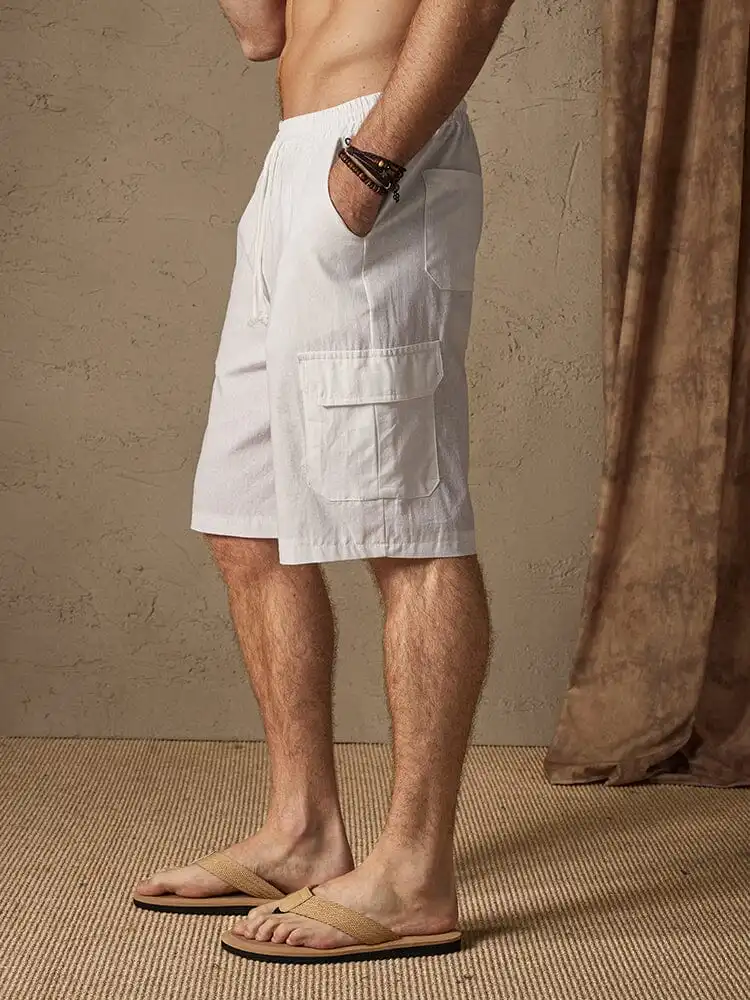 Linen Shorts with Pockets