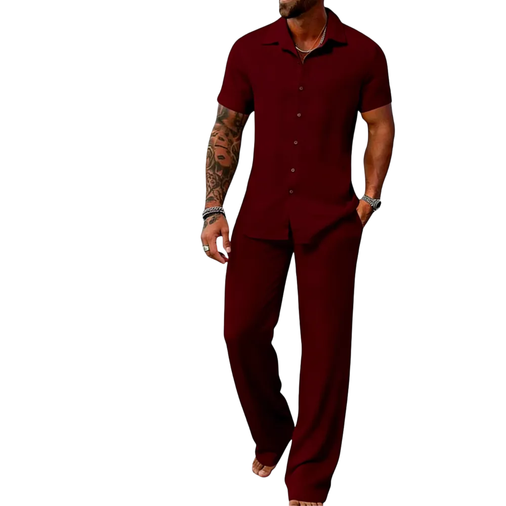 Men’s Plain Textured Set