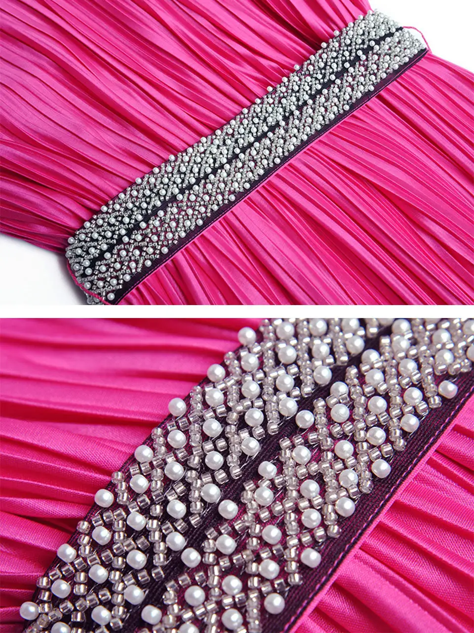 Satin Pleated Romantic Maxi Dress