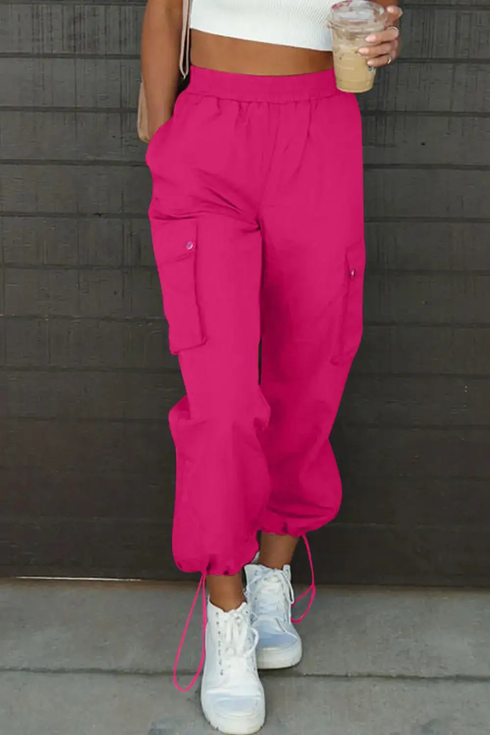 Easy High Waist Drawstring Pants