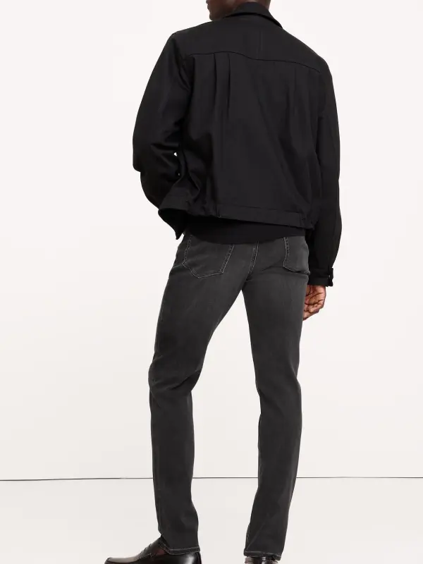 Slim Fit Dark Gray Wash Stretch Fiber Men's Jeans