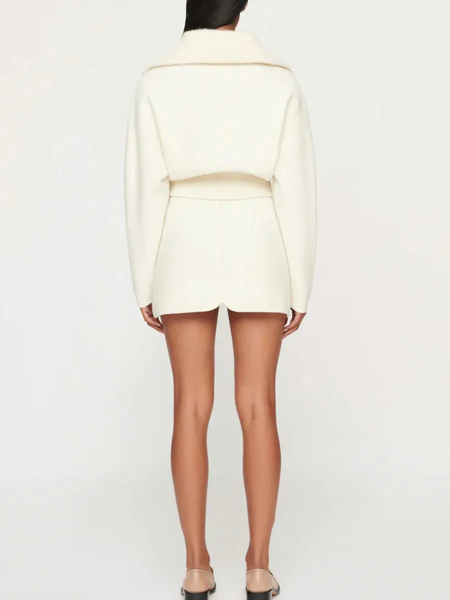 ZIP UP WOOL JACKET