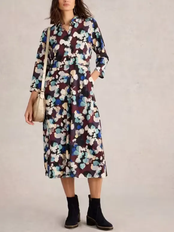 Midi Jersey Shirt Dress