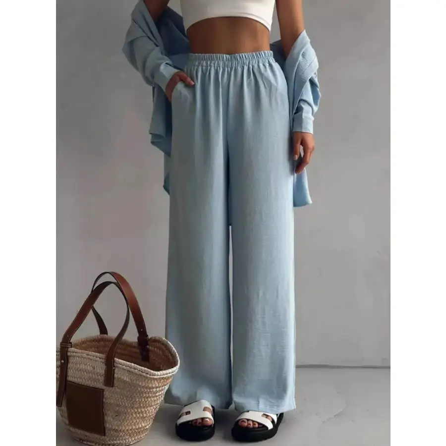 Button Down Shirt and Pants Set