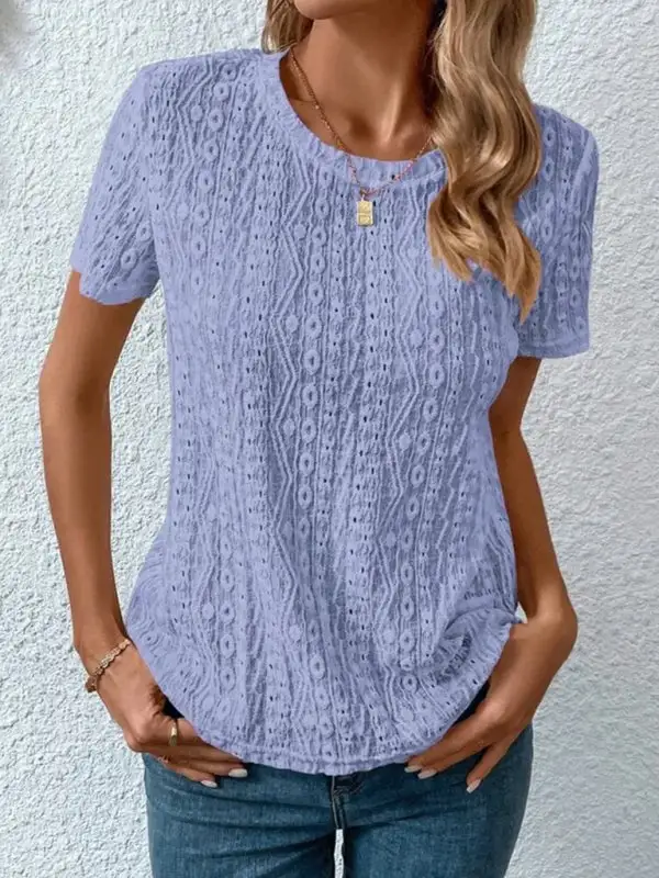 Modern Round-Neck Short-Sleeve T-Shirt