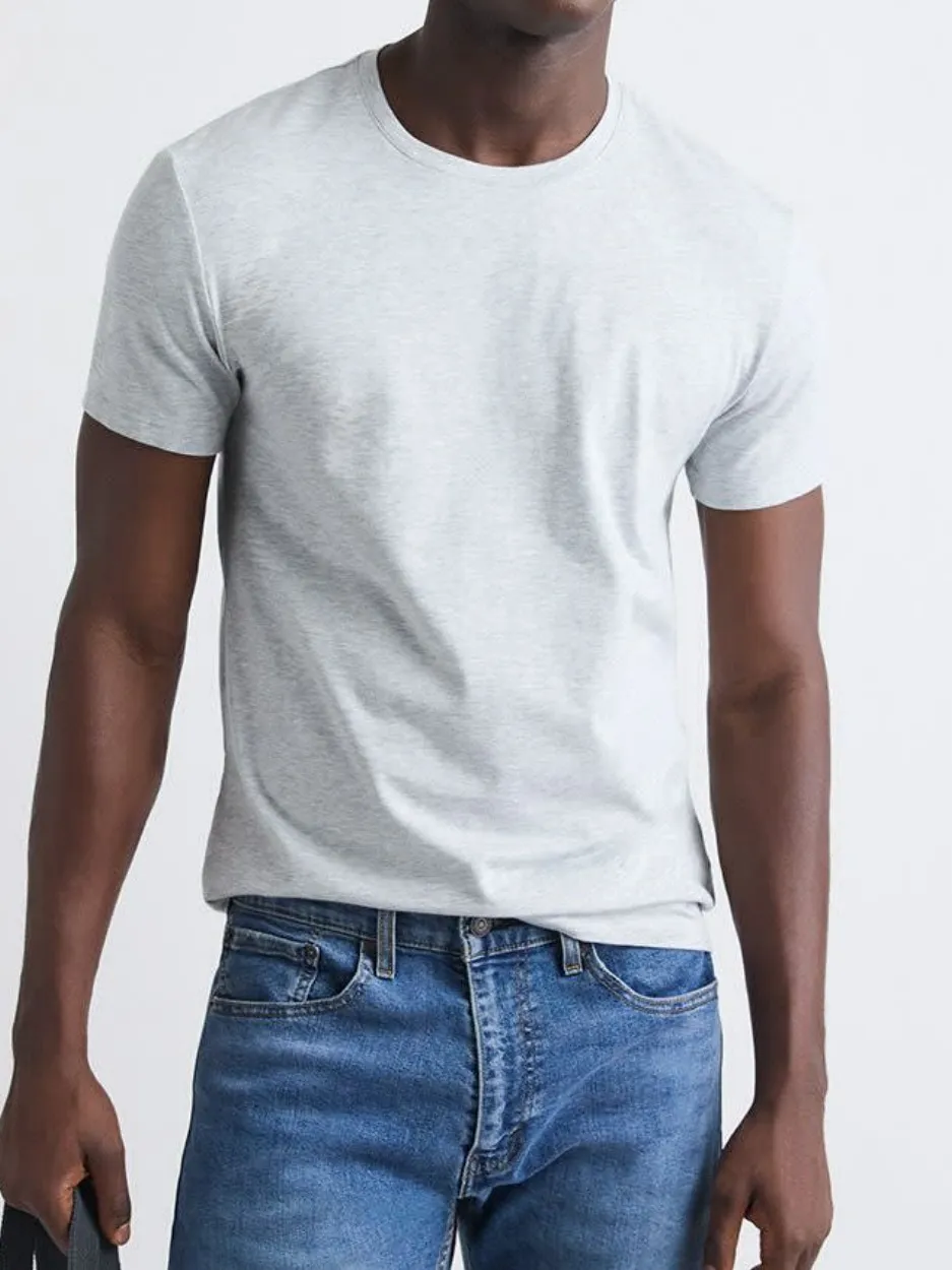 Light Grey Short Sleeve Crew-Neck T-Shirt