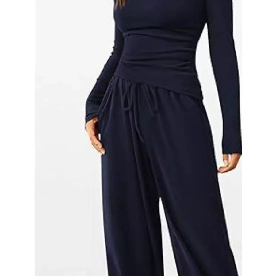 Everyday Long Sleeve Top and Wide Leg Pants Set