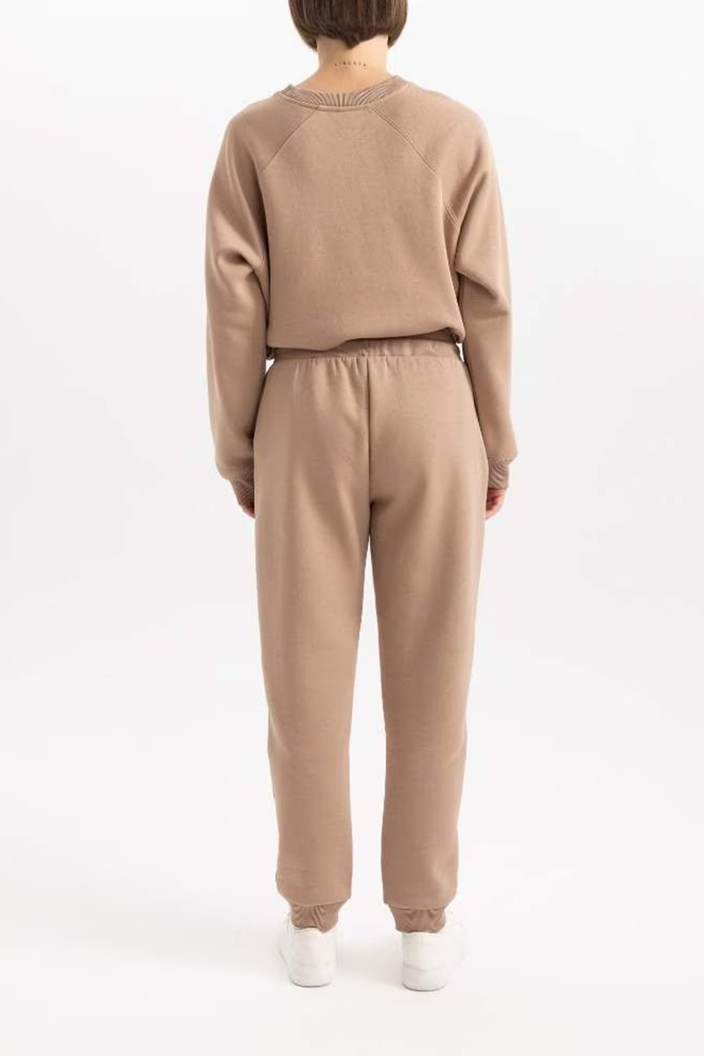 High-waisted Plain Long Pants