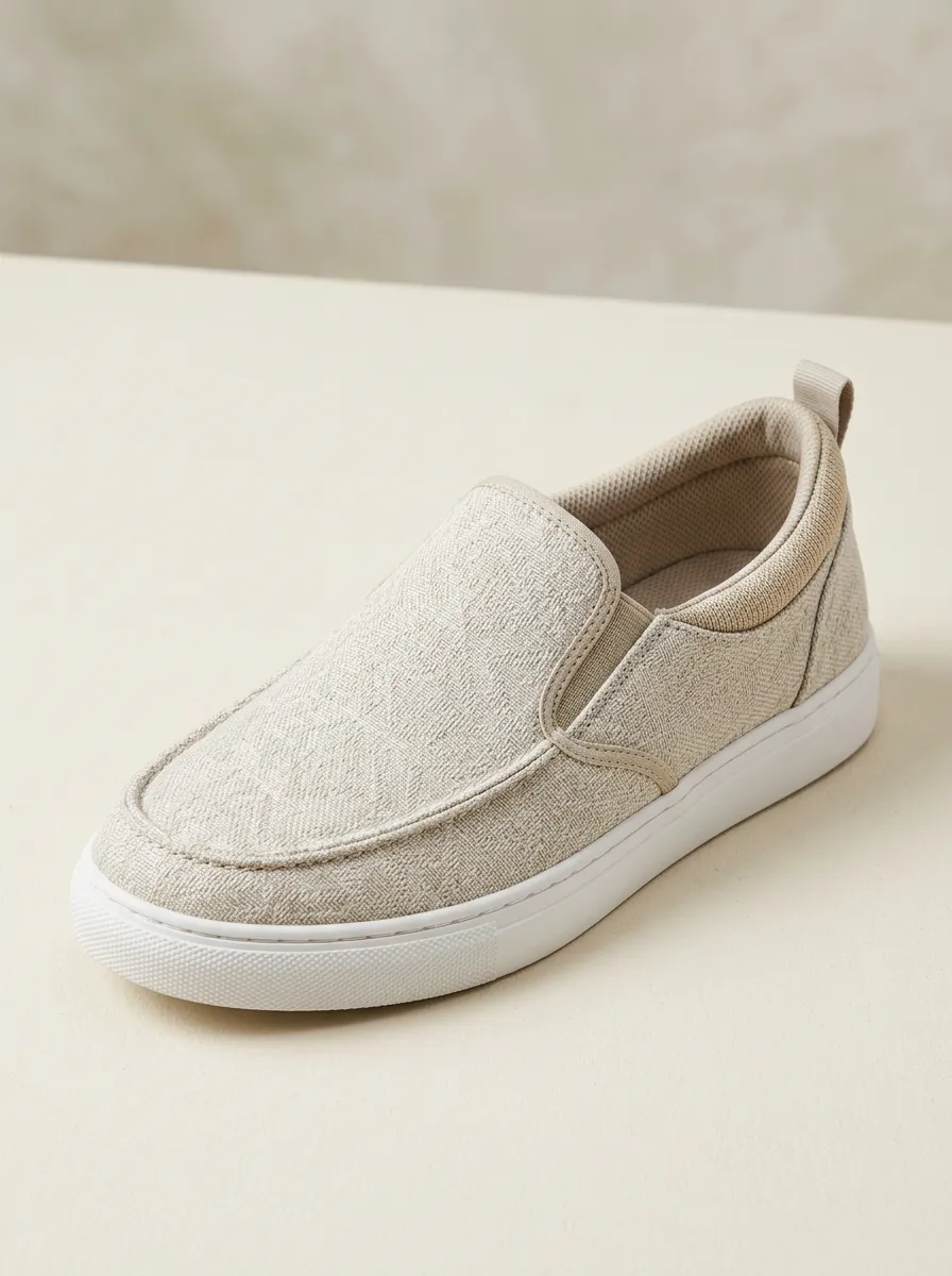 Casual Textured Unisex Elastic Canvas Shoes
