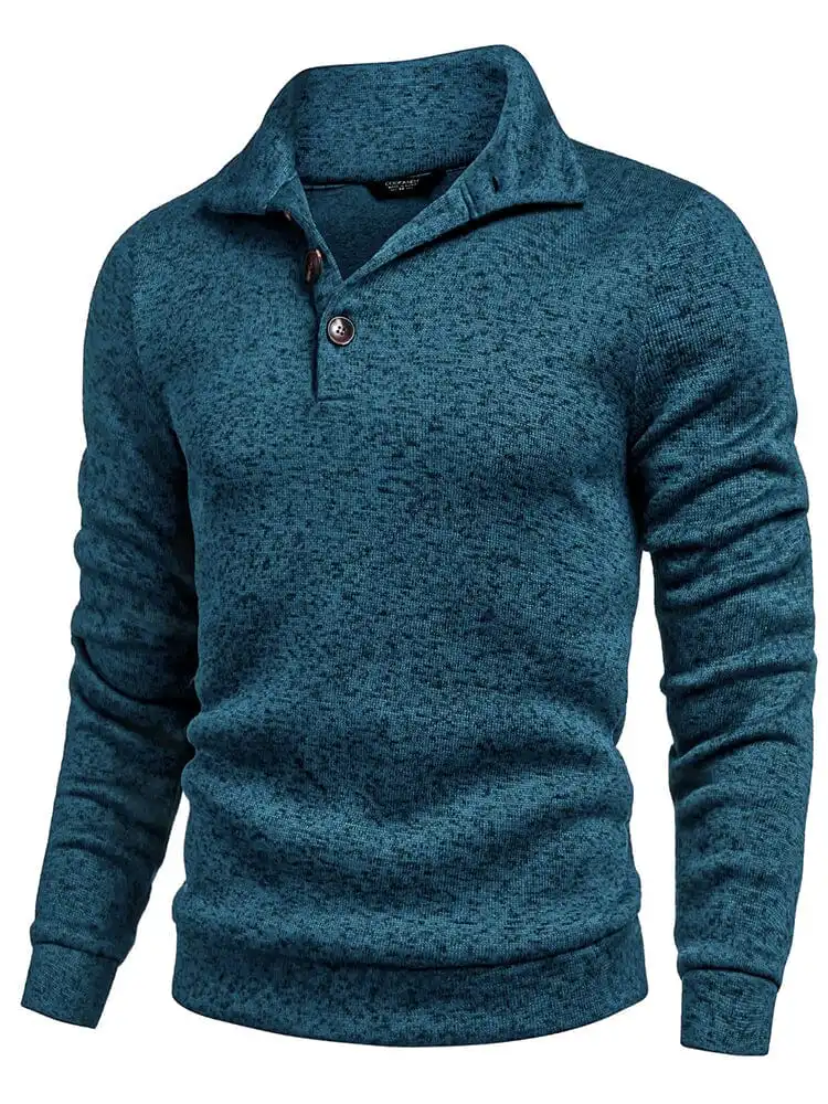 Casual Thermal Texured Knitted Sweatshirt Hoodie