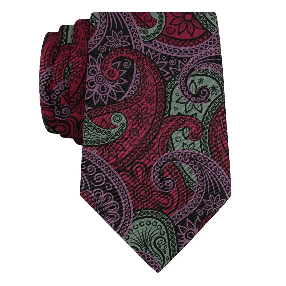 Refined Paisley Accent Necktie