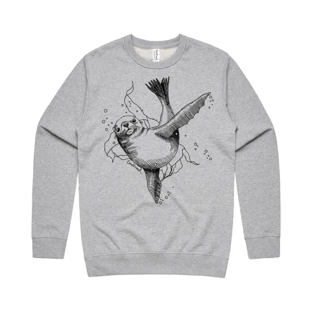 A versatile sports shirt featuring simple sea lion art patterns