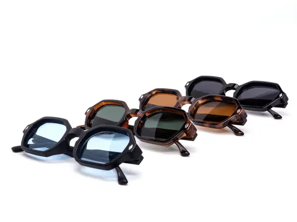 12-Pack Chunky Hexagon Assorted Urban Sunglasses
