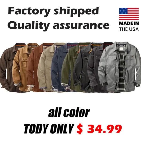 🧥 Whitetails Men's Flannel Lined Shirt Jacket – Rugged Warmth Meets Timeless Style. ⚡ Limited-Time Offer – 50% OFF