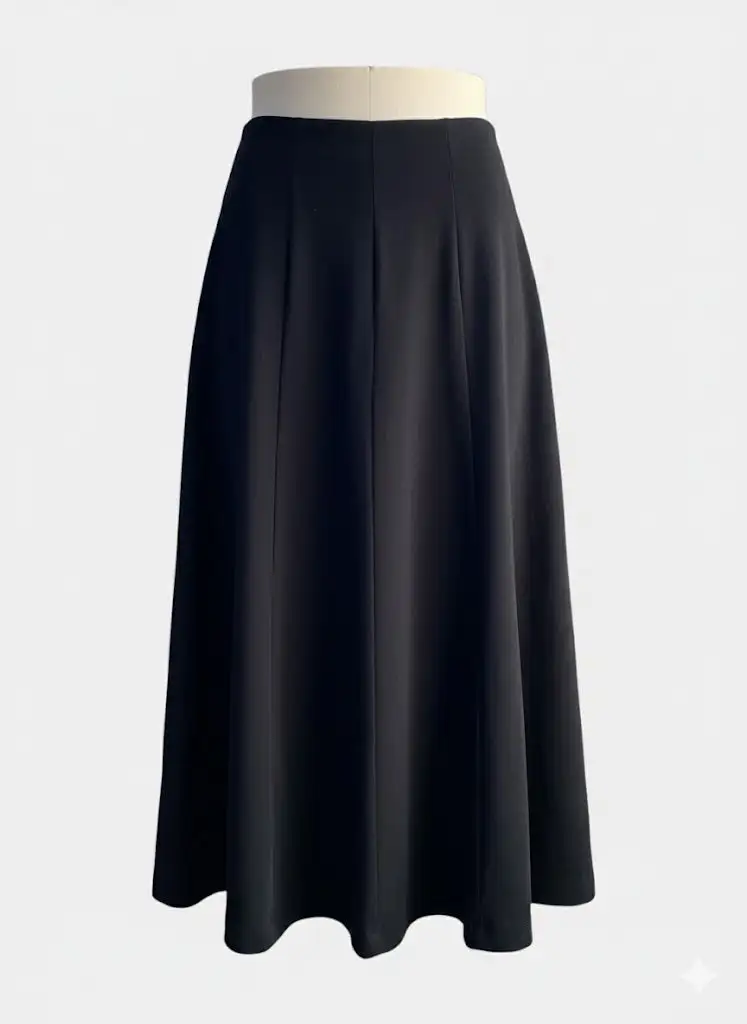 Long Cotton Panel Skirt