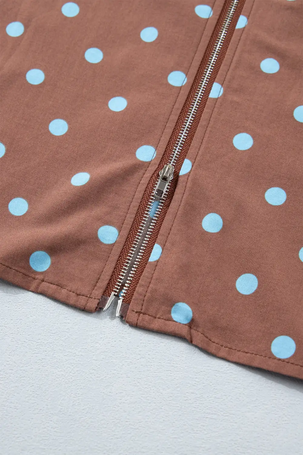 Polka Dot Printed V Neck Dress Casual