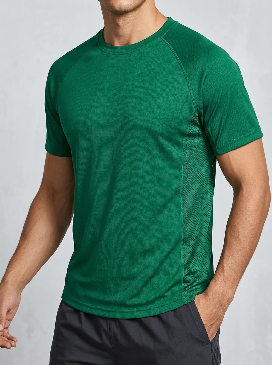 Men's Mesh-Panel Raglan T-Shirt