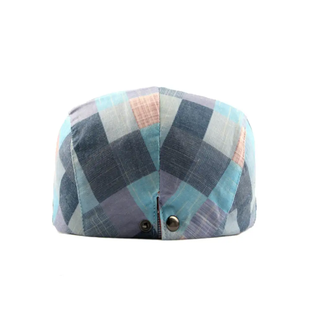 Cotton Plaid Newsboy Cap