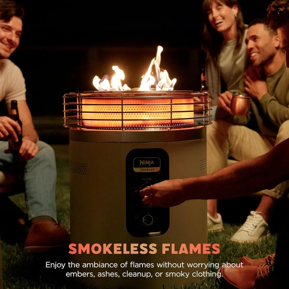 Ninja Fireside360™ Outdoor Heater & Fire Pit with 3 Modes – Flame, Heat, Flame & Heat