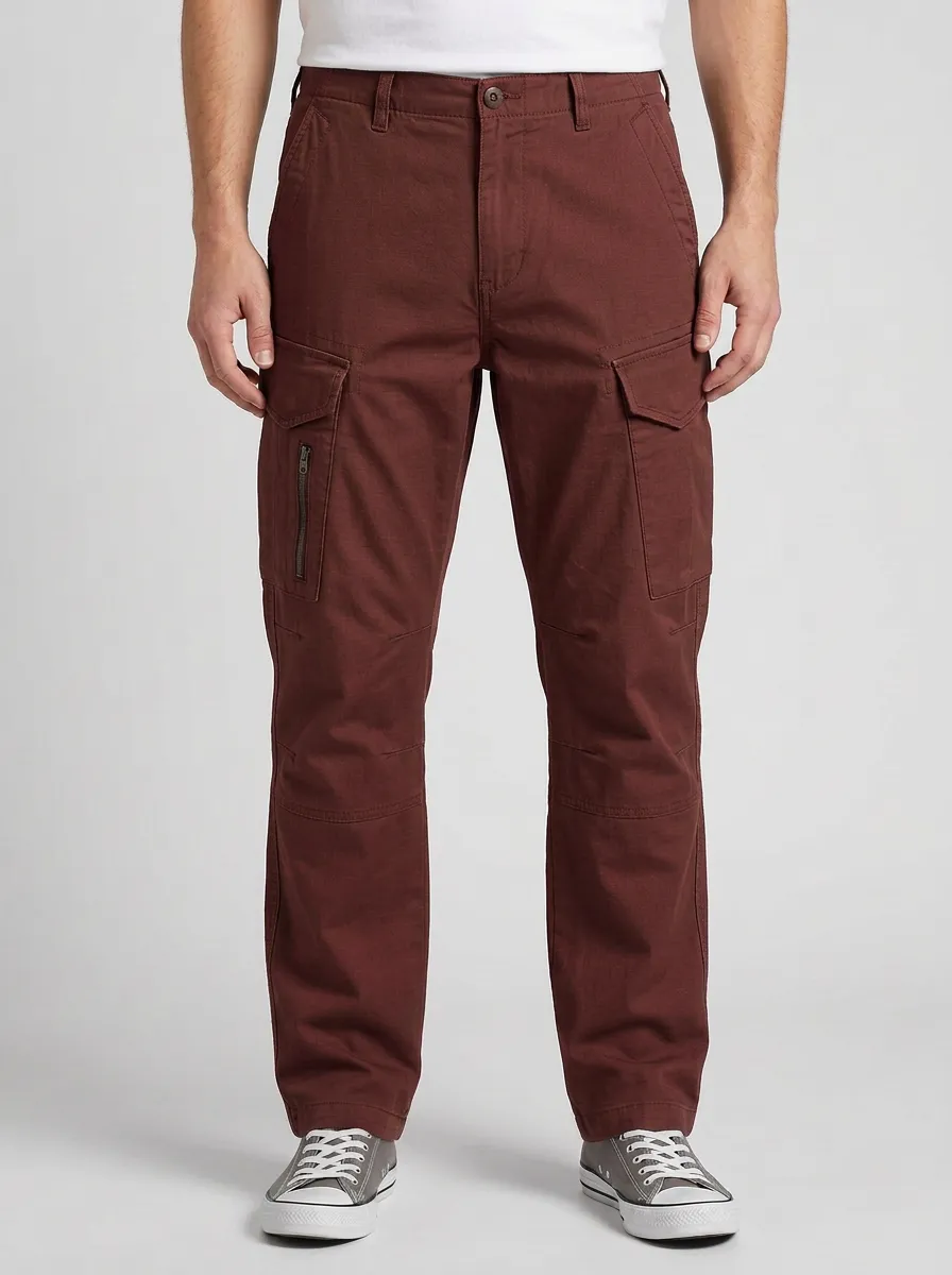 Men's Military Style Olive Green Multi-Pocket Cargo Pants