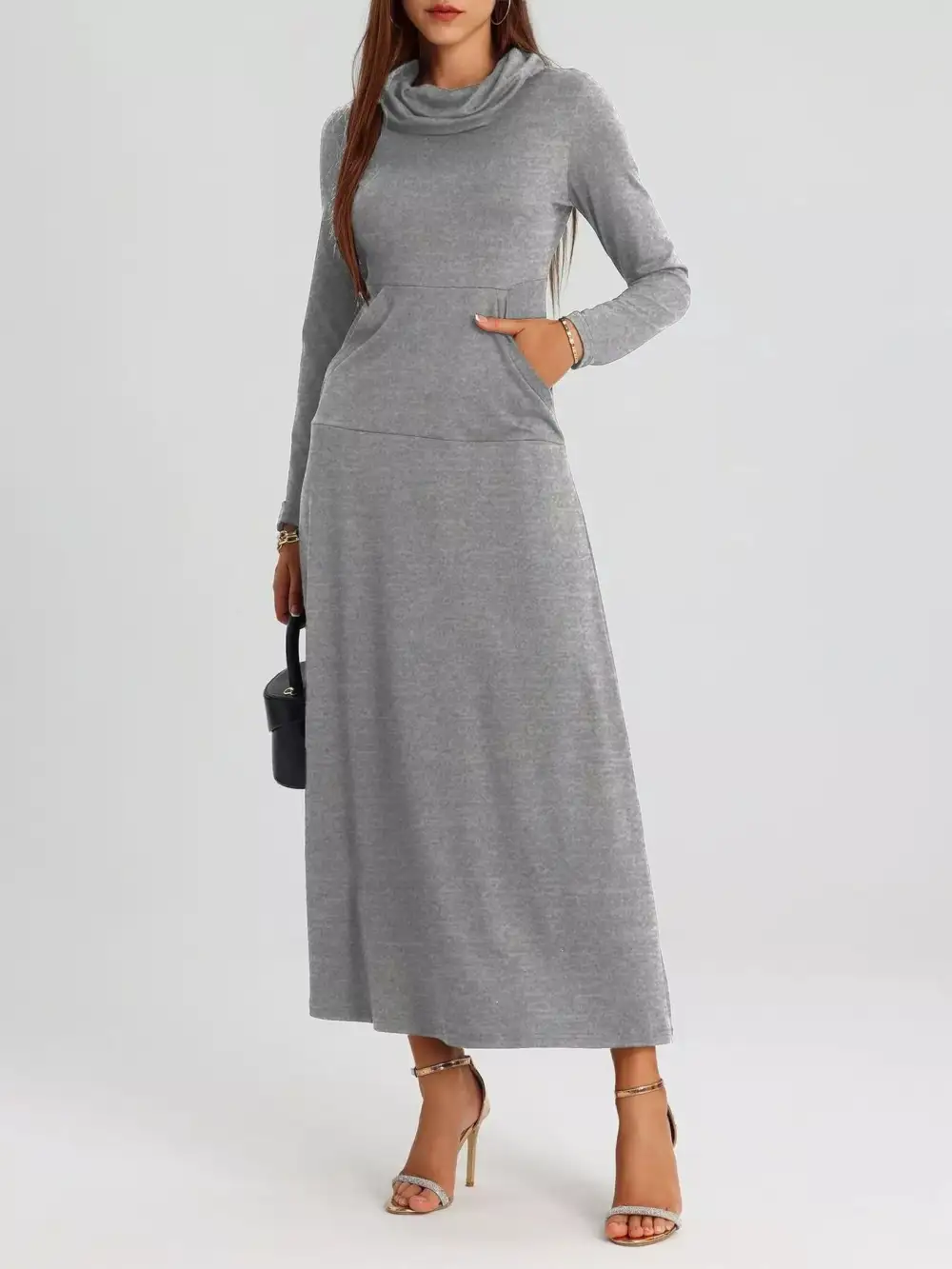 Finish Long Sleeve Midi Dress