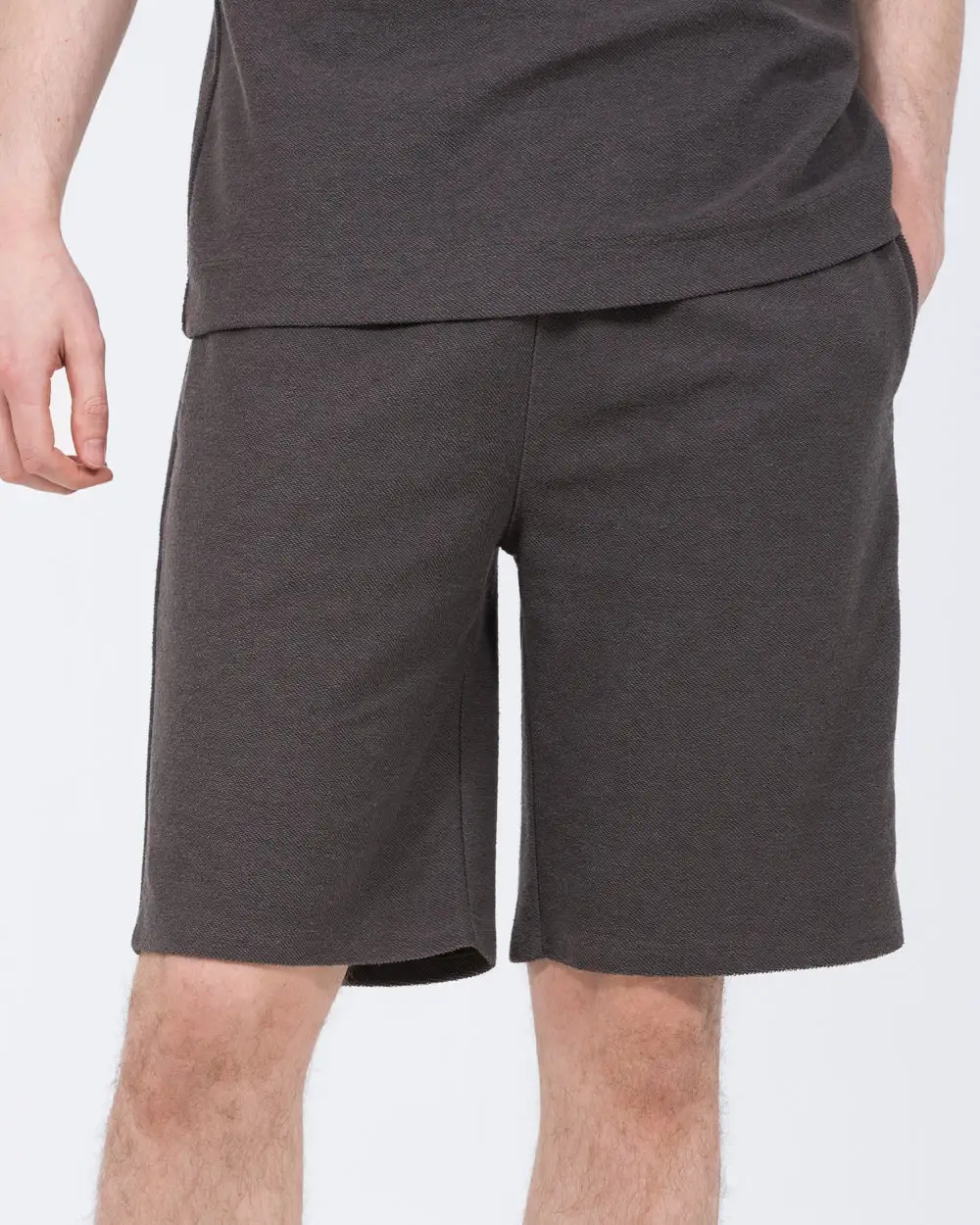 Modern Textured Drawstring Shorts