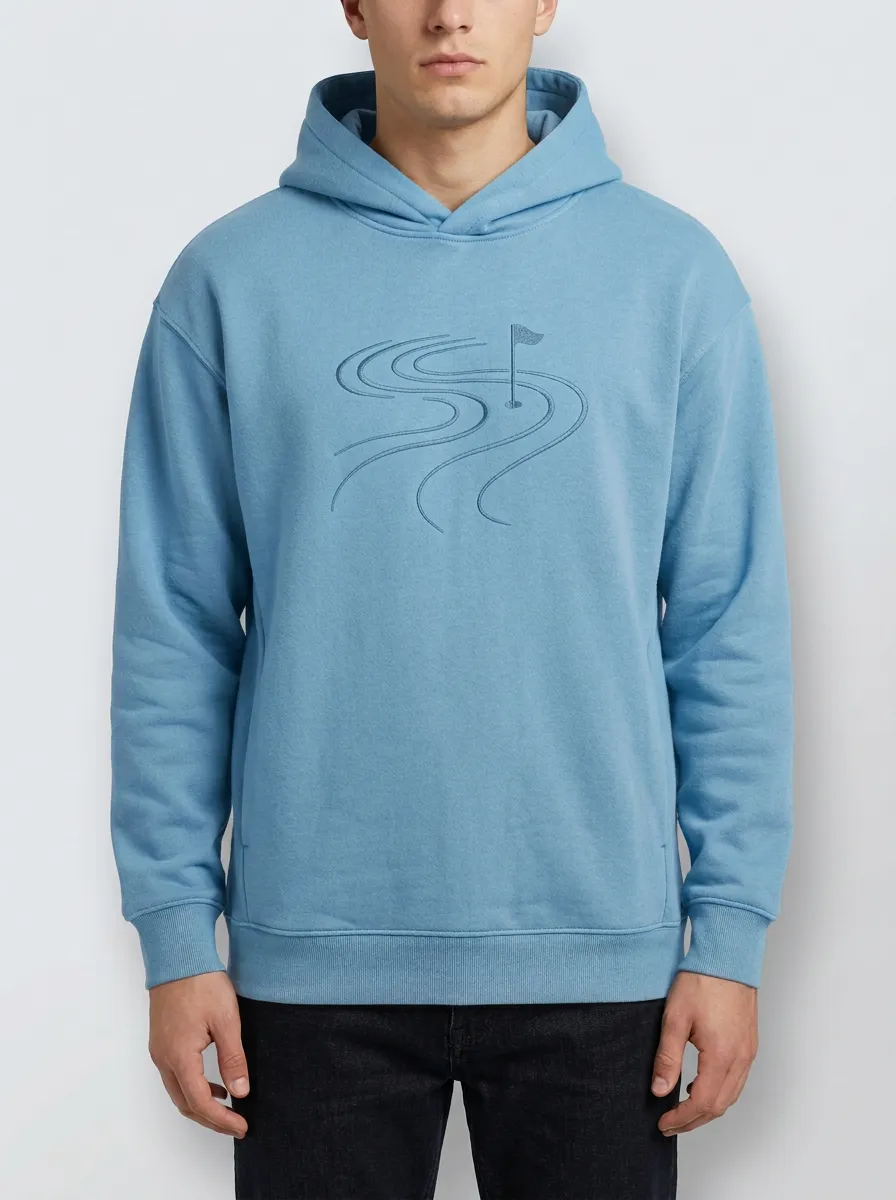 Fairway Flag-Motif Golf Casual Hoodie