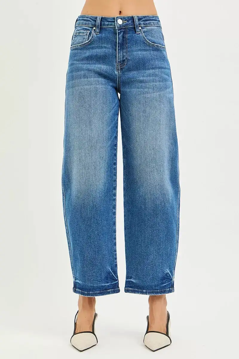 Classic Barrel Leg Denim Jeans
