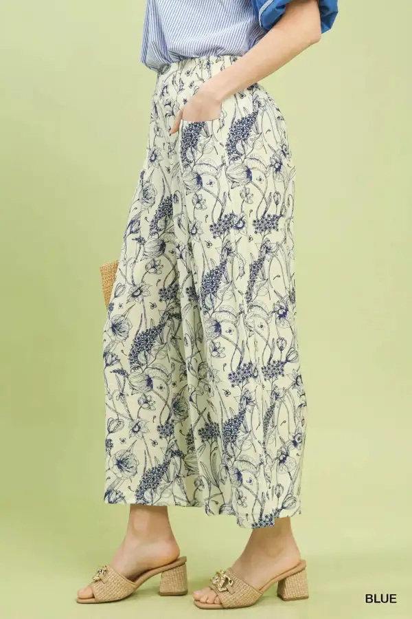 Classic Two Tone Print Pants
