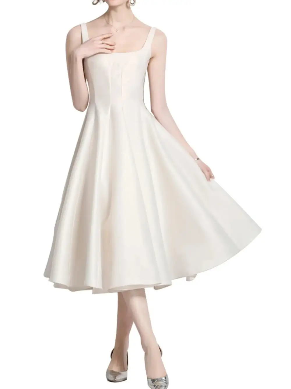 Easy Fit Sleeveless Midi Dress