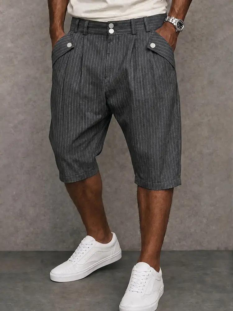 Men's Smart Casual Pinstripe Shorts