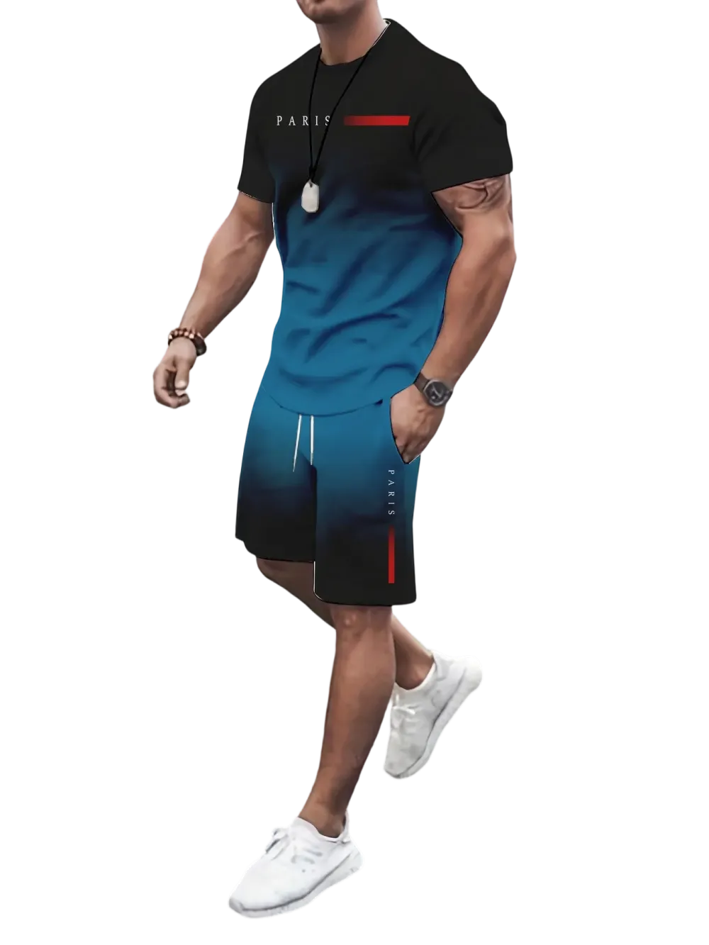 🔥 Men's Gradient Fitness Sets | Lightweight & Breathable Fabric, All-Day Comfort for Workouts