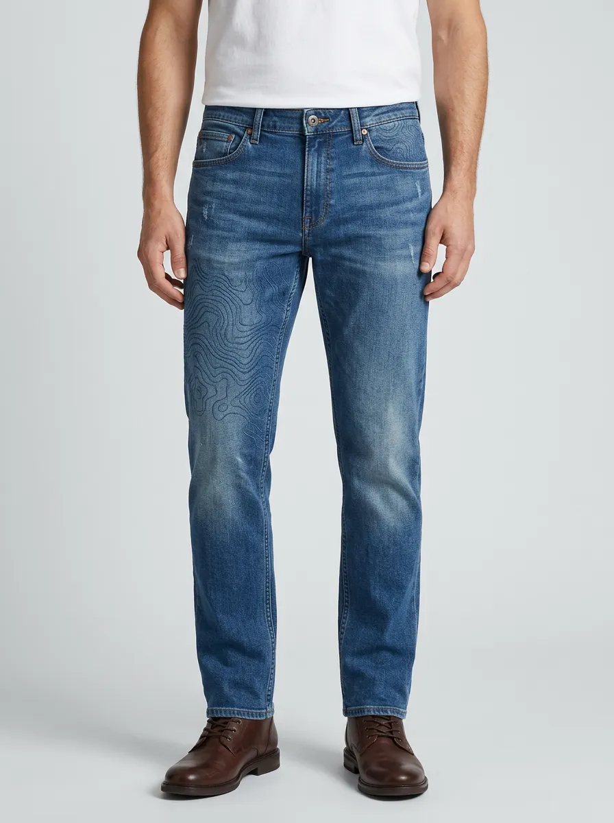 Explorer Topographic Map Jeans