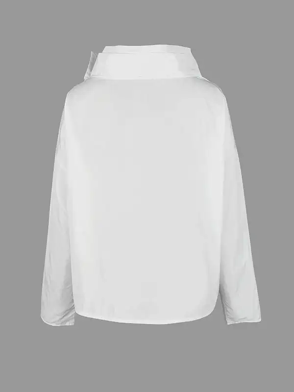 Stand-Collar Relaxed Outerwear Coat