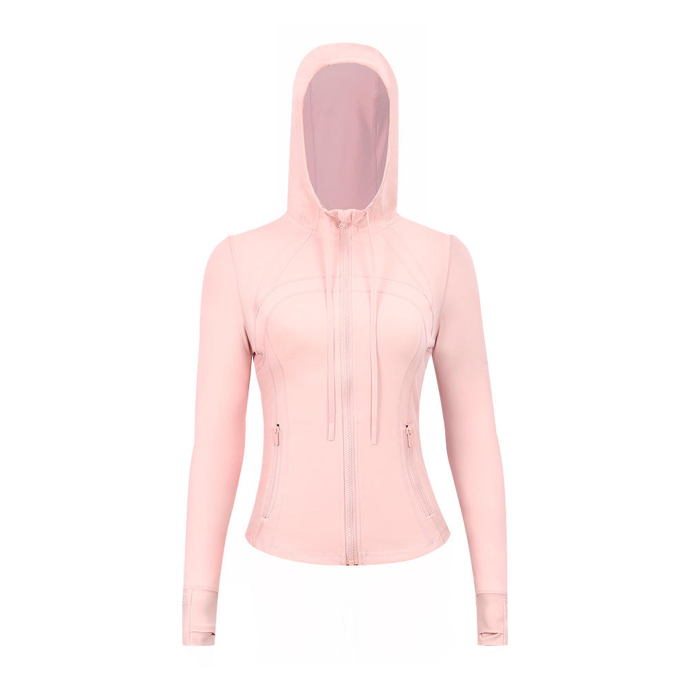 Women’s Slim Fit Hooded Zip-Up Workout Jacket