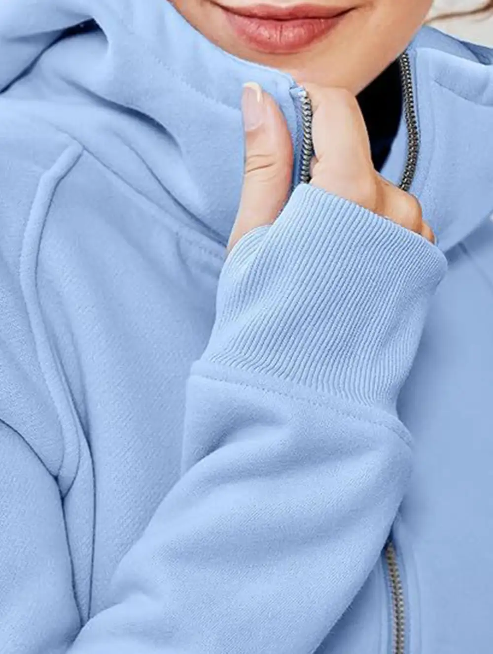 Hooded Short Fleece Sweatshirt Shorts