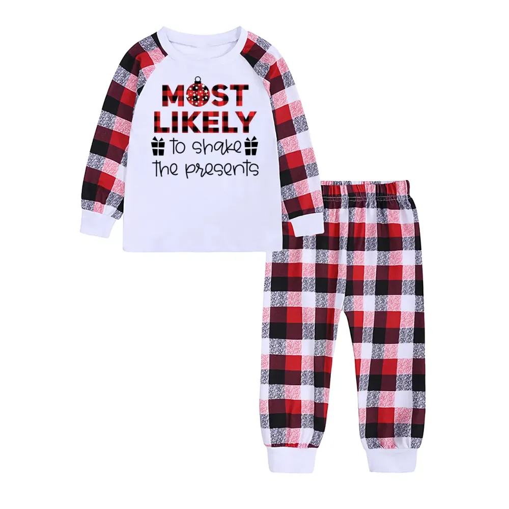 Most Likely Disco Ball Christmas Family Matching Pajamas（customizable）