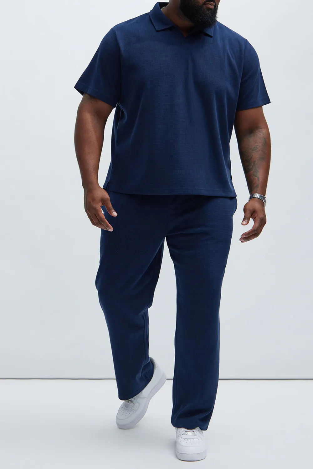 Casual Style Textured Polo Tops